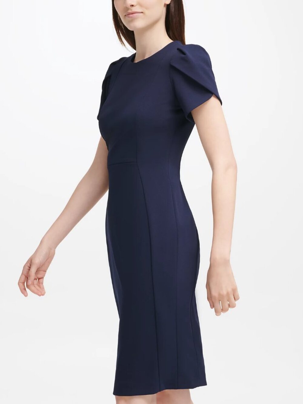 💼 Calvin Klein Petite 0P Navy Sheath Dress Work Office Career Formal